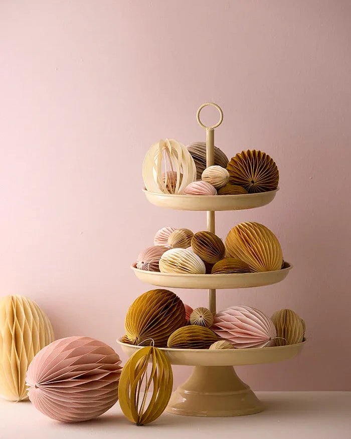 Bungalow - Ostereier aus Papier S (2er - Set) • Honey - ROSA ECK