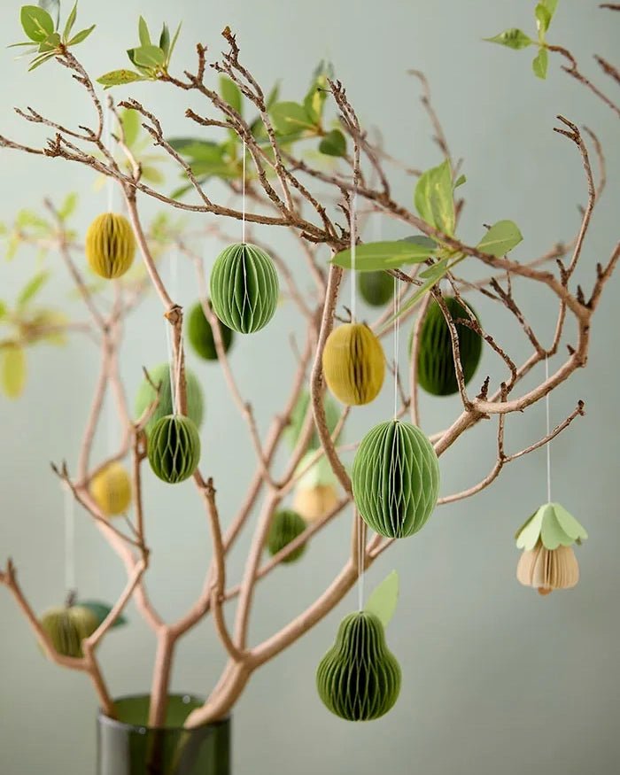 Bungalow - Ostereier aus Papier XS (6er - Set) • Honey - ROSA ECK