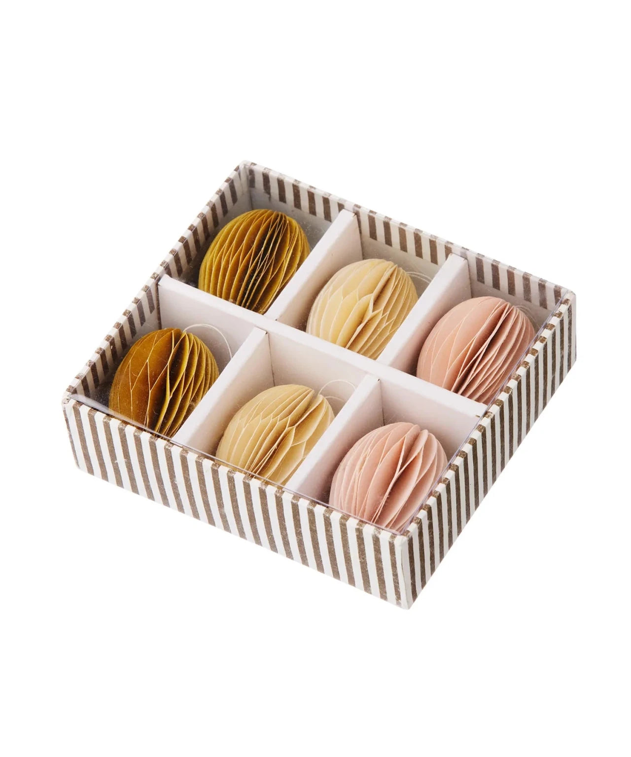 Bungalow - Ostereier aus Papier XS (6er - Set) • Honey - ROSA ECK