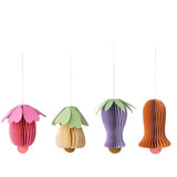 Bungalow - Papier - Ornament Blume (4er - Set) • Flamingo - ROSA ECK