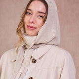 Calie Paris - Kapuzenschal • Off-White - ROSA ECK