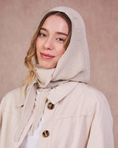 Calie Paris - Kapuzenschal • Off-White - ROSA ECK