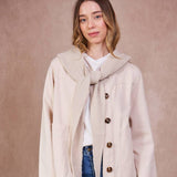 Calie Paris - Kapuzenschal • Off-White - ROSA ECK