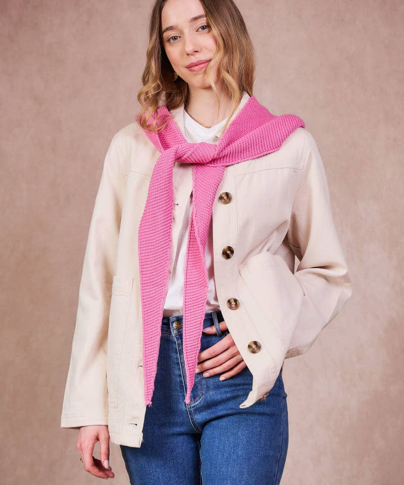 Calie Paris - Kapuzenschal • Pink - ROSA ECK
