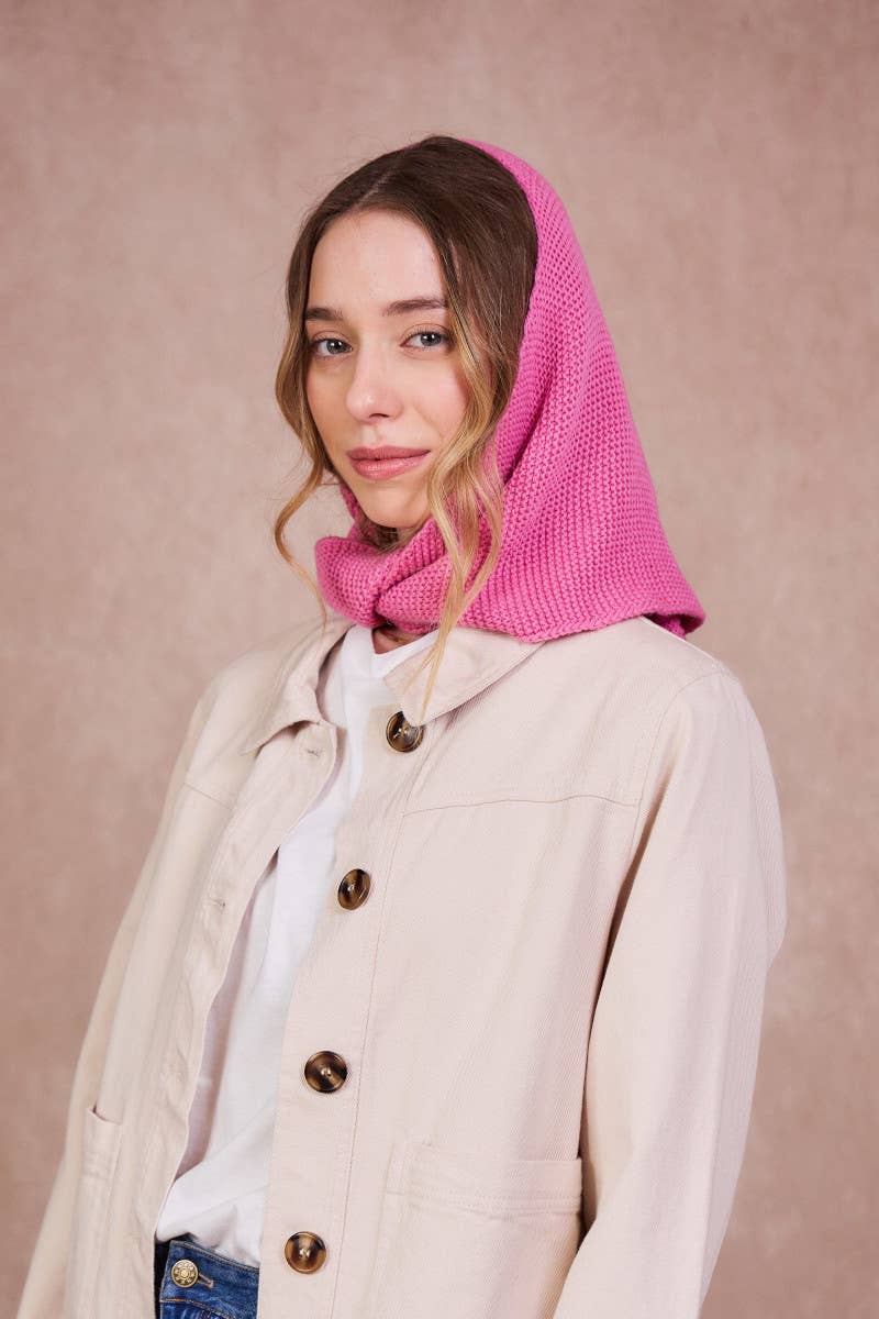 Calie Paris - Kapuzenschal • Pink - ROSA ECK