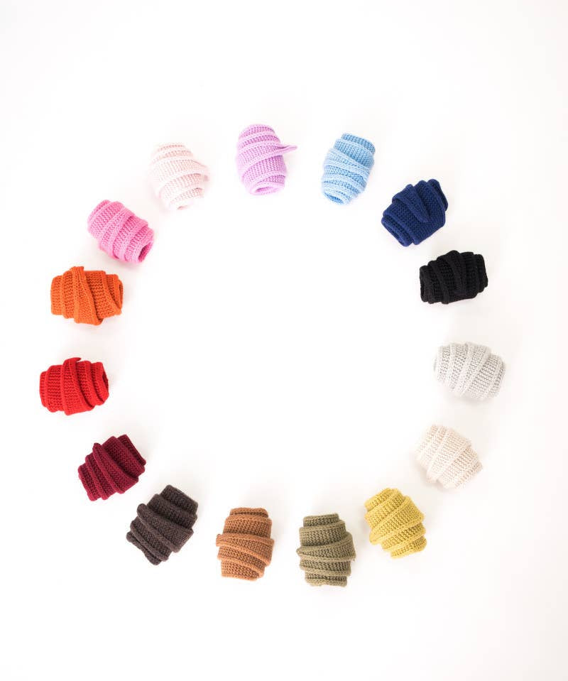 Calie Paris - Kleiner Strickschal • Dunkelgrau - Schal - ROSA ECK Concept Store