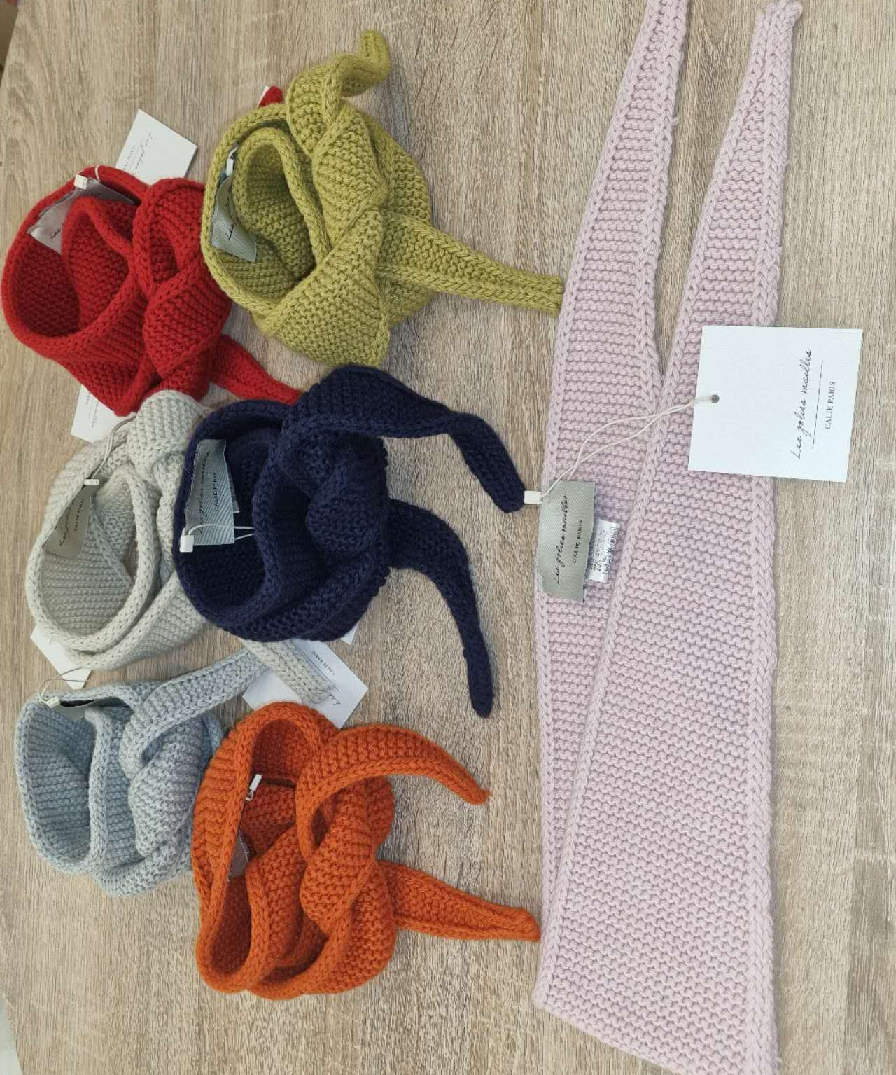 Calie Paris - Kleiner Strickschal Dunkelgrün - Schal - ROSA ECK