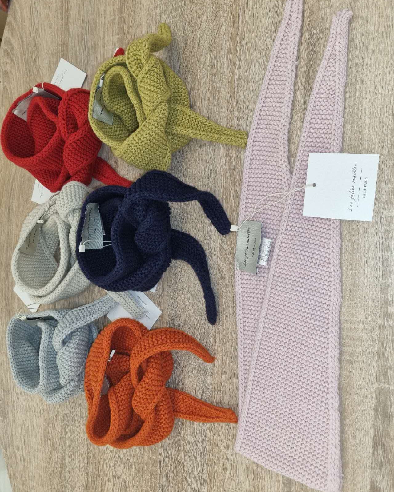 Calie Paris - Kleiner Strickschal Dunkelgrün - Schal - ROSA ECK