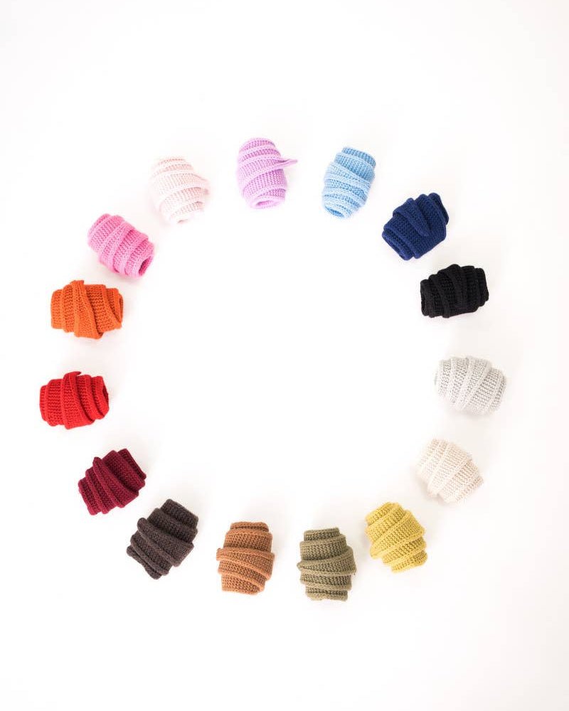 Calie Paris - Kleiner Strickschal Dunkelgrün - Schal - ROSA ECK