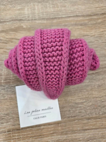 Calie Paris - Kleiner Strickschal • Fuchsia - ROSA ECK