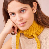 Calie Paris - Kleiner Strickschal • Gelb - ROSA ECK