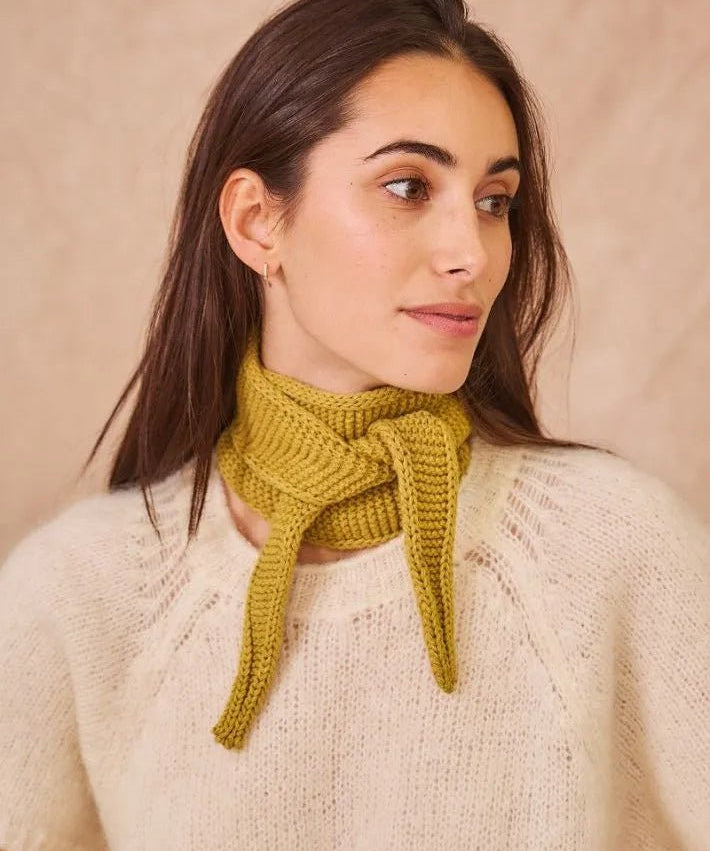 Calie Paris - Kleiner Strickschal • Gelb - Schal - ROSA ECK