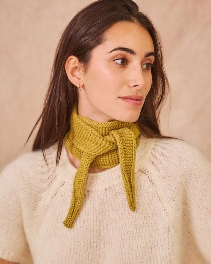 Calie Paris - Kleiner Strickschal • Gelb - Schal - ROSA ECK