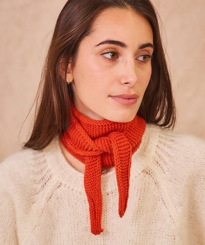 Calie Paris - Kleiner Strickschal • Helles Blau - Schal - ROSA ECK Concept Store