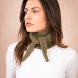 Calie Paris - Kleiner Strickschal • Kaki - Schal - ROSA ECK