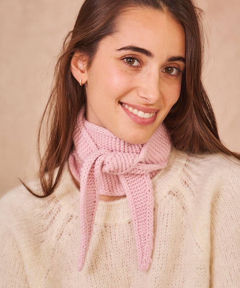 Calie Paris - Kleiner Strickschal • Schokolade - Schal - ROSA ECK