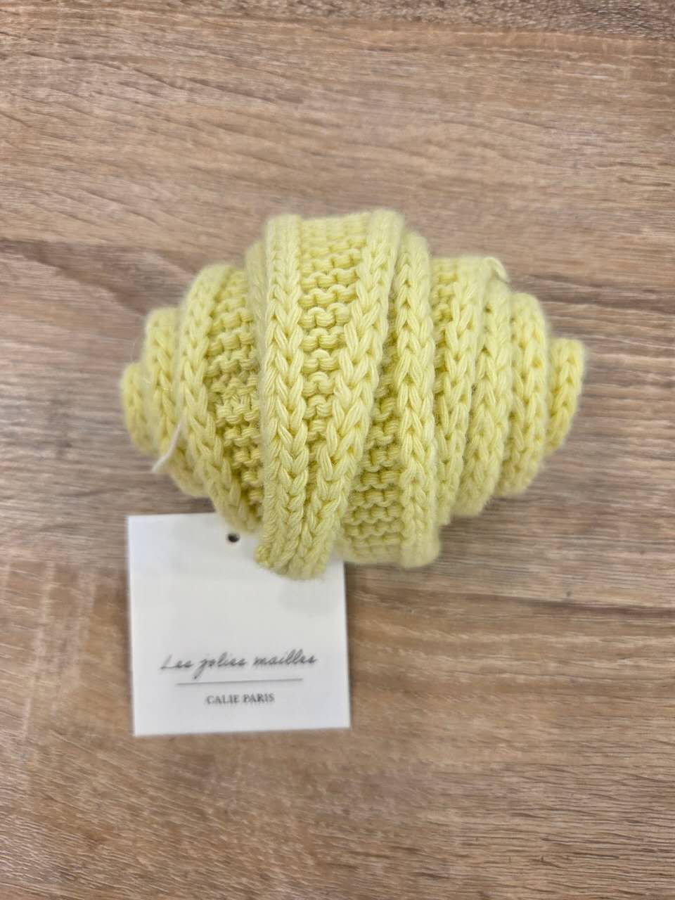Calie Paris - Kleiner Strickschal • Zitronengelb - ROSA ECK