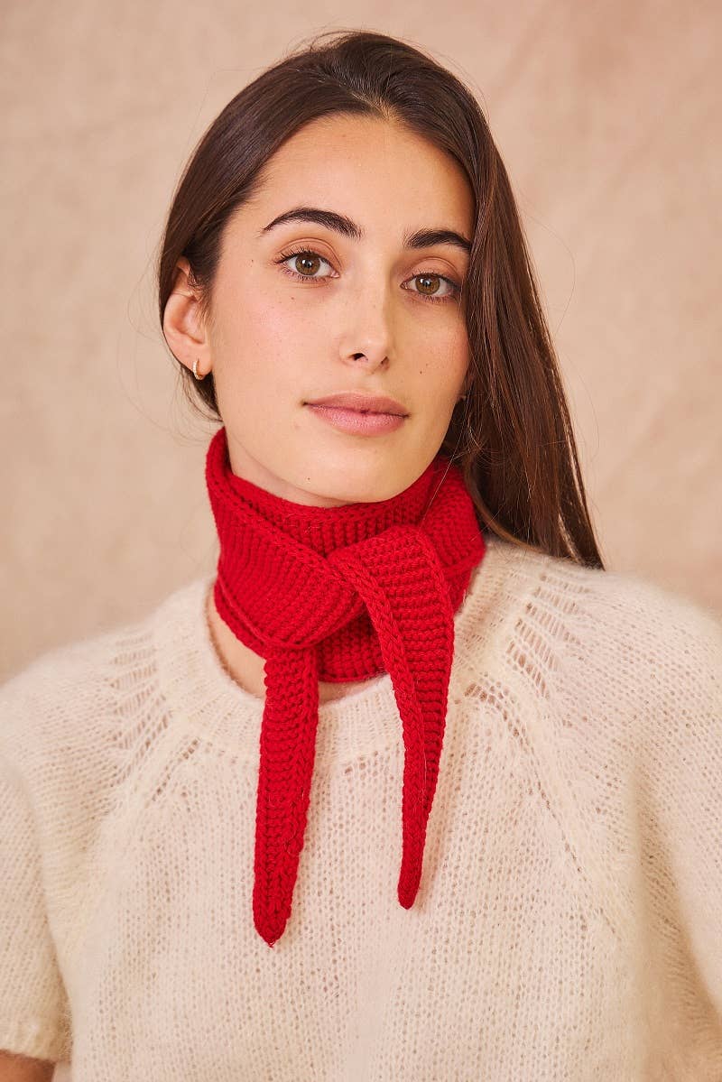Calie Paris - Kleiner Strickschal • Zitronengelb - ROSA ECK