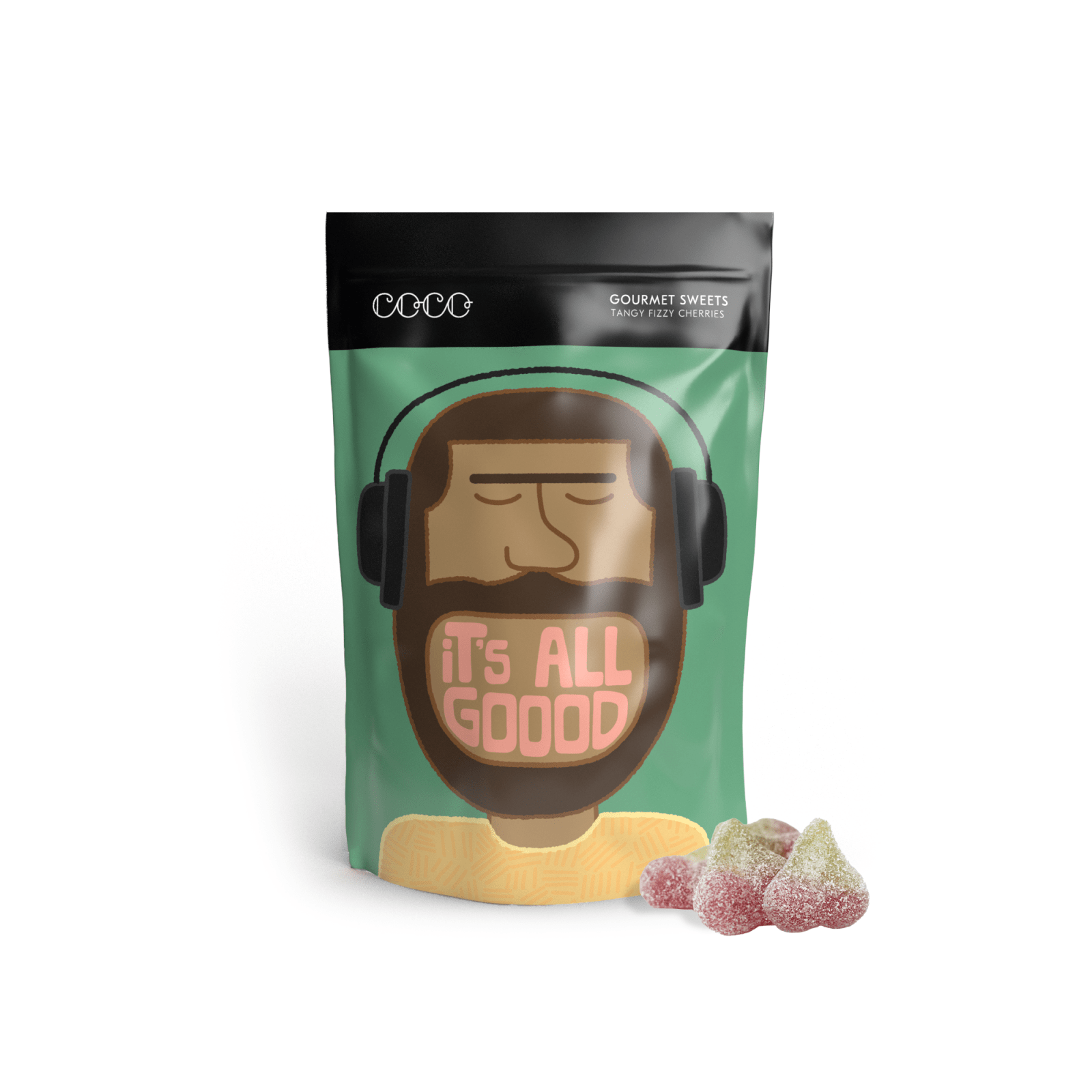 COCO Chocolatier - Fruchtgummi Kirsche • Tangy Fizzy Cherries - Gummibärchen - ROSA ECK