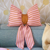 coopz - BIG BOW BERTHA Kissenbezug (40 x 60 cm) • Rosé/Caramel - ROSA ECK