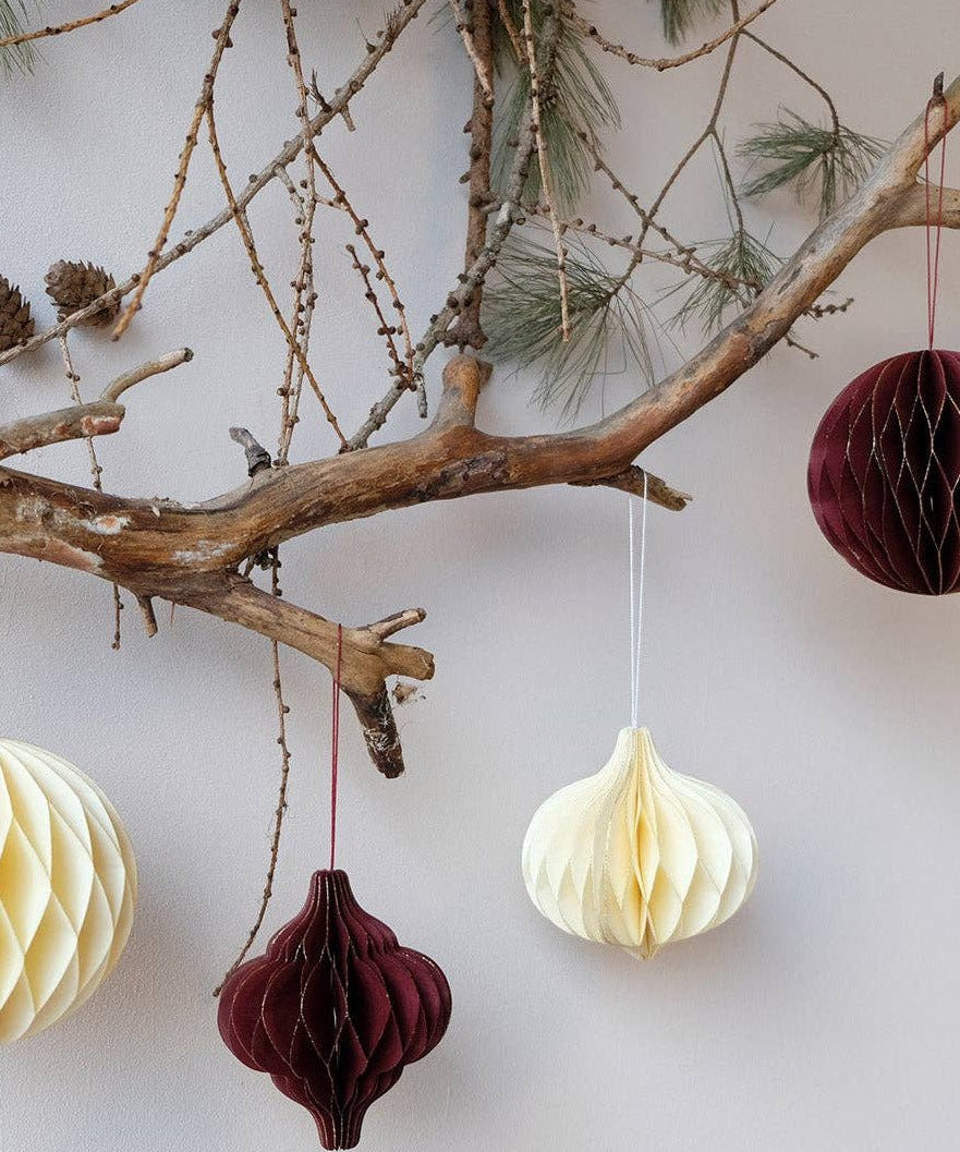 coopz - Weihnachtsdeko aus Papier • Kugel Braun - Dekoration - ROSA ECK