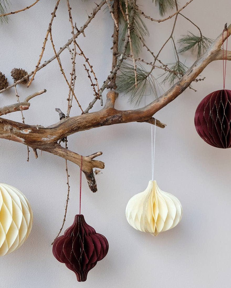 coopz - Weihnachtsdeko aus Papier • Kugel Braun - Dekoration - ROSA ECK