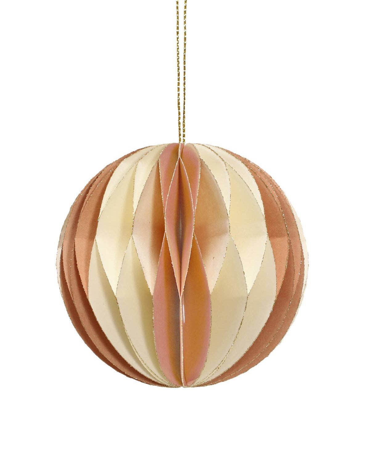 coopz - Weihnachtsdeko aus Papier • Kugel Braun - Dekoration - ROSA ECK