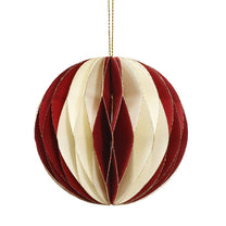 coopz - Weihnachtsdeko aus Papier • Kugel Rot - Dekoration - ROSA ECK