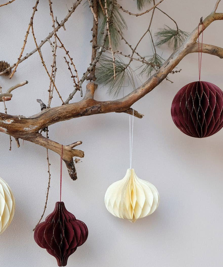 coopz - Weihnachtsdeko aus Papier • Zwiebel Rot - Dekoration - ROSA ECK