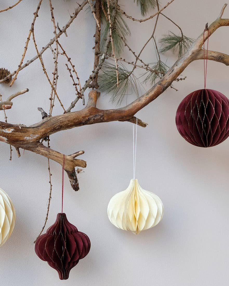 coopz - Weihnachtsdeko aus Papier • Zwiebel Rot - Dekoration - ROSA ECK