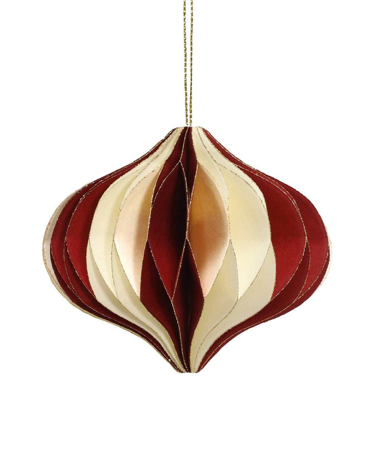 coopz - Weihnachtsdeko aus Papier • Zwiebel Rot - Dekoration - ROSA ECK