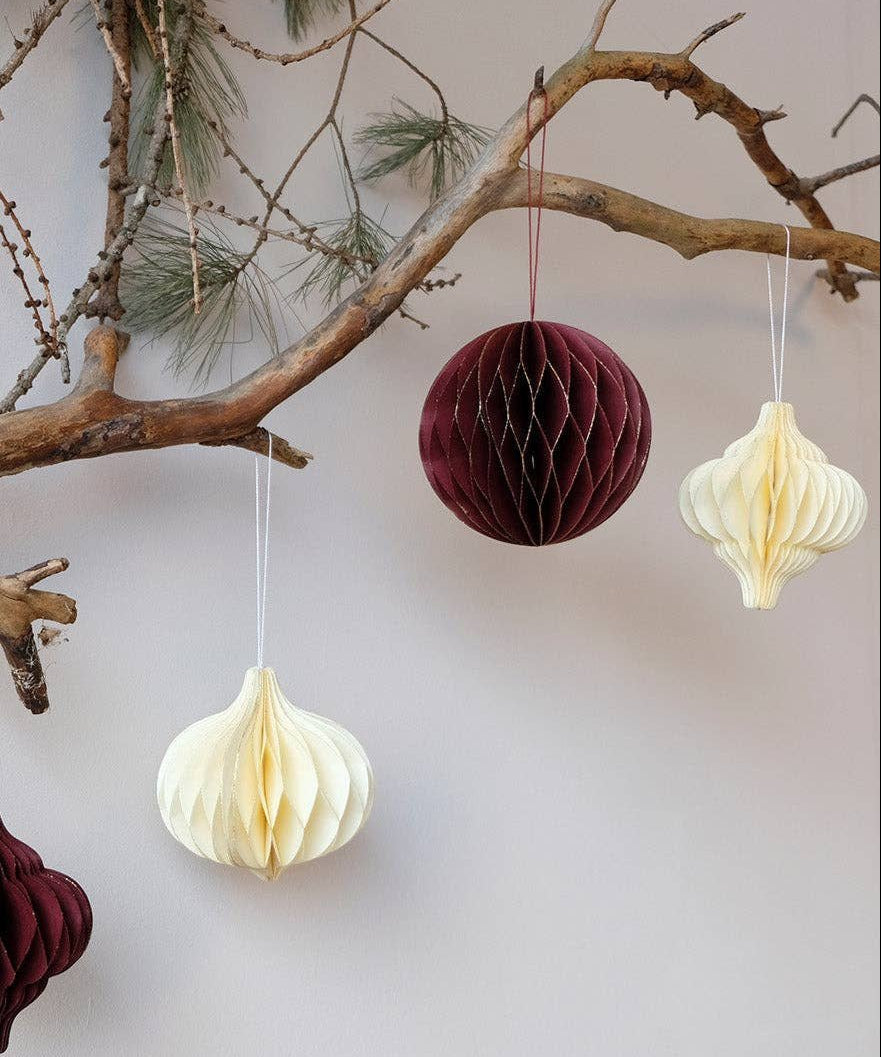 coopz - Weihnachtsdeko aus Papier • Zwiebel Schwarz - ROSA ECK