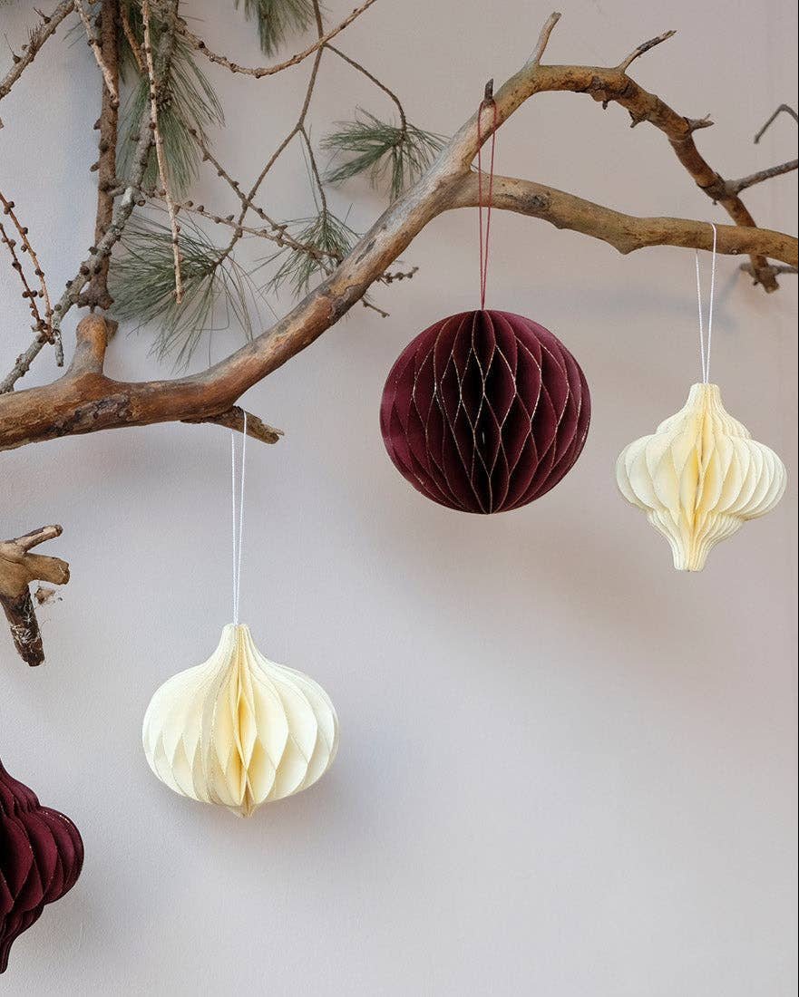 coopz - Weihnachtsdeko aus Papier • Zwiebel Schwarz - ROSA ECK