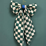 coopz - Weihnachtsschleife zum Aufhängen • Karo Grün - Dekoration - ROSA ECK