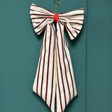 coopz - Weihnachtsschleife zum Aufhängen • Streifen Bordeaux - Dekoration - ROSA ECK