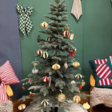 coopz - Weihnachtsschleife zum Aufhängen • Streifen Grün - Dekoration - ROSA ECK