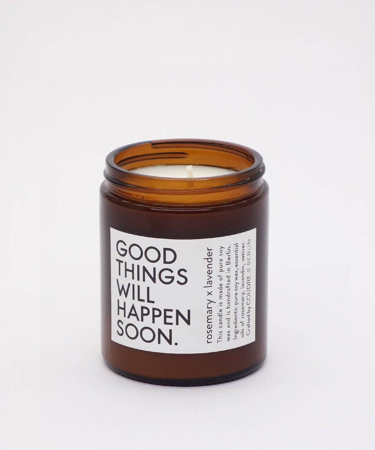 Coudre Berlin - GOOD THINGS … Duftkerze Rosmarin x Lavendel - ROSA ECK - Kerze, Rosmarin x Lavendel,