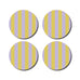 De Lange Tafel - Gestreifter Untersetzer (4er - Set) • Gelb/Lila - ROSA ECK Concept Store