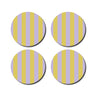 De Lange Tafel - Gestreifter Untersetzer (4er - Set) • Gelb/Lila - ROSA ECK Concept Store