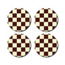 De Lange Tafel - Karierter Untersetzer (4er - Set) • Gelb/Aubergine - ROSA ECK
