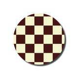 De Lange Tafel - Karierter Untersetzer (4er - Set) • Gelb/Aubergine - ROSA ECK