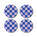 De Lange Tafel - Karierter Untersetzer (4er - Set) • Lila/Blau - ROSA ECK Concept Store
