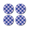 De Lange Tafel - Karierter Untersetzer (4er - Set) • Lila/Blau - ROSA ECK Concept Store