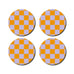 De Lange Tafel - Karierter Untersetzer (4er - Set) • Orange/Lila - ROSA ECK Concept Store