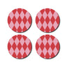 De Lange Tafel - Rauten - Untersetzer (4er - Set) • Pink/Rot - ROSA ECK