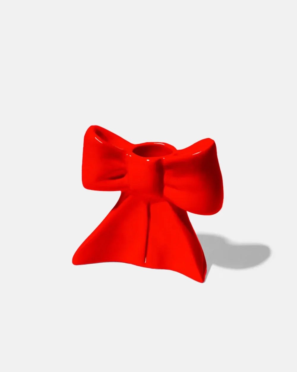DOIY - BOW Kerzenhalter in Schleifenform (S) • Red - Kerzenständer - ROSA ECK Concept Store