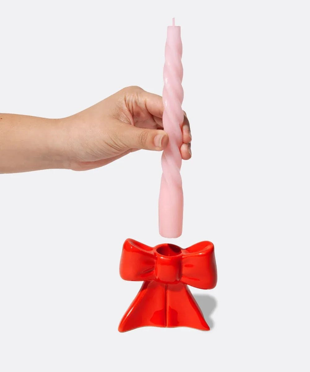 DOIY - BOW Kerzenhalter in Schleifenform (S) • Red - Kerzenständer - ROSA ECK Concept Store