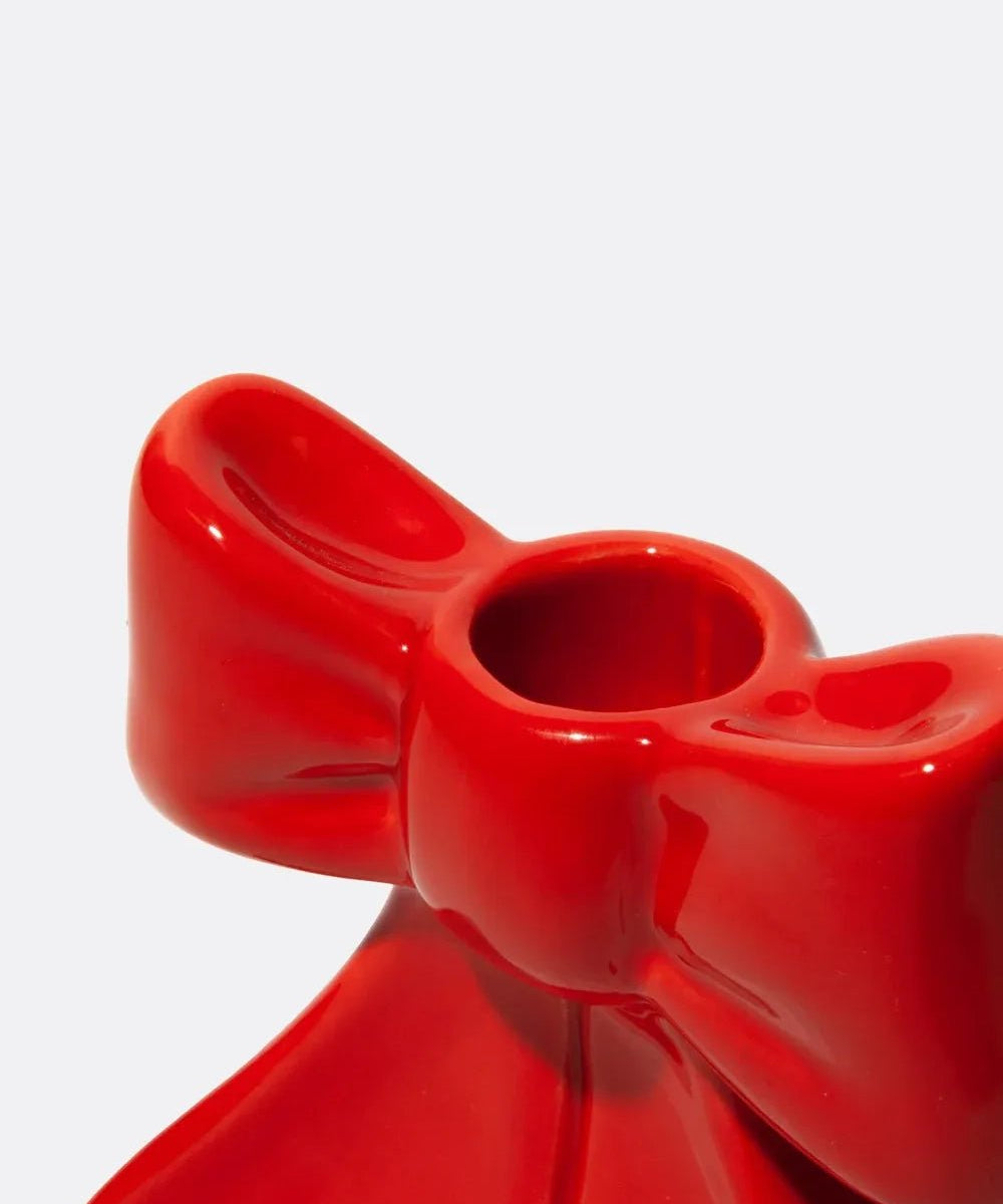 DOIY - BOW Kerzenhalter in Schleifenform (S) • Red - Kerzenständer - ROSA ECK Concept Store