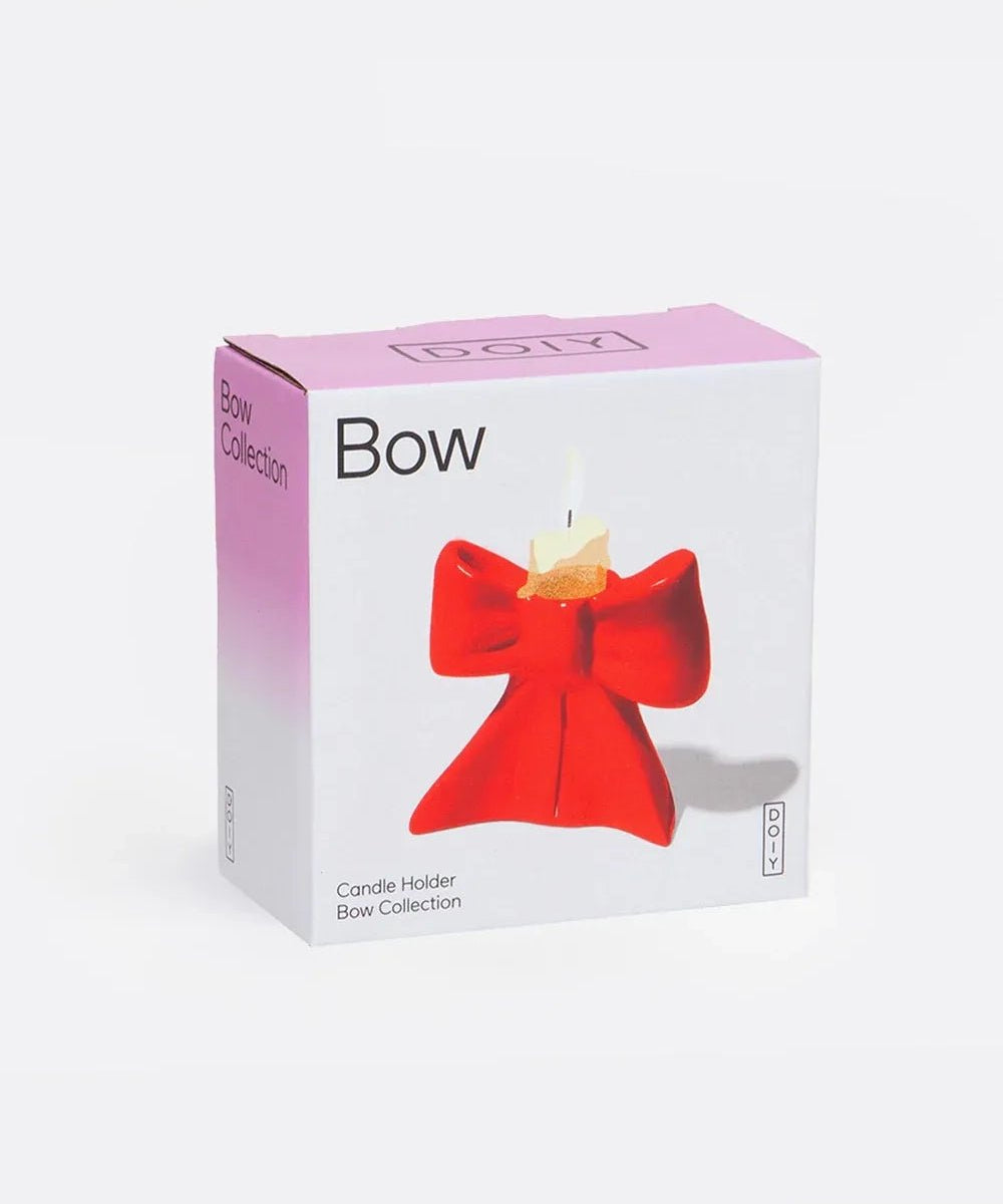 DOIY - BOW Kerzenhalter in Schleifenform (S) • Red - Kerzenständer - ROSA ECK Concept Store