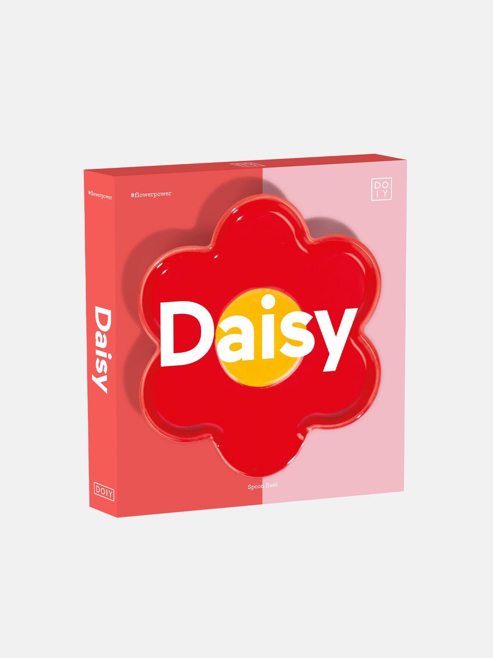 DOIY - DAISY Löffelablage | Red - ROSA ECK - Blume, Rot,